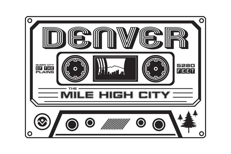 Denver Cassette by Benton Park Prints wall art