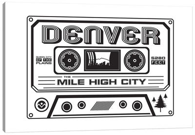 Denver Cassette Canvas Art Print - Denver Art