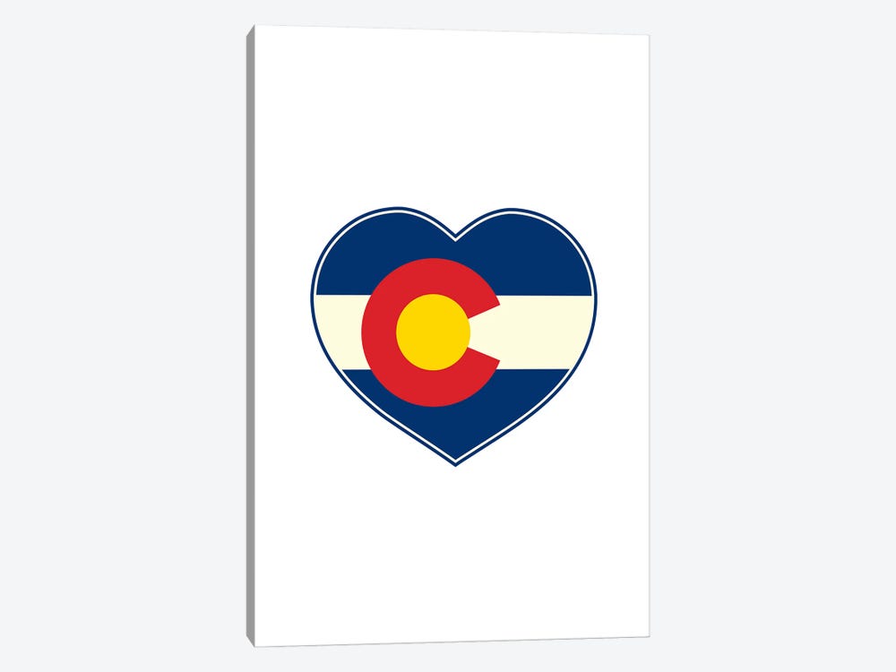 Colorado Flag Heart by Benton Park Prints 1-piece Canvas Wall Art