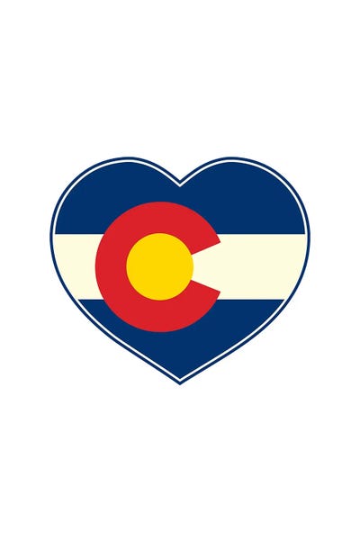 Benton Park Prints: Colorado Flag Heart by Benton Park Prints