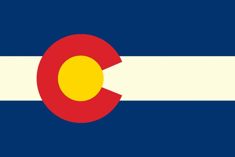 Vintage Colorado State Flag Colorado Mountain Poster for Sale by