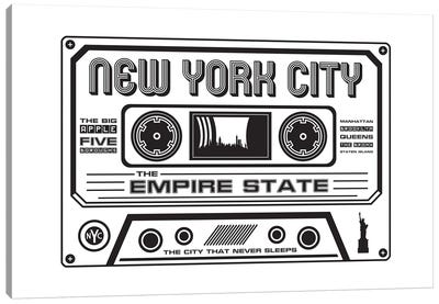 New York City Cassette Canvas Art Print - Media Formats