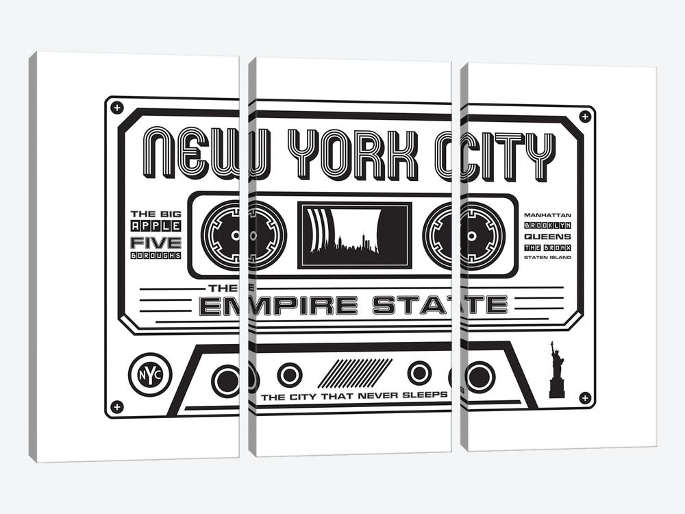 New York City Cassette by Benton Park Prints 3-piece Canvas Print