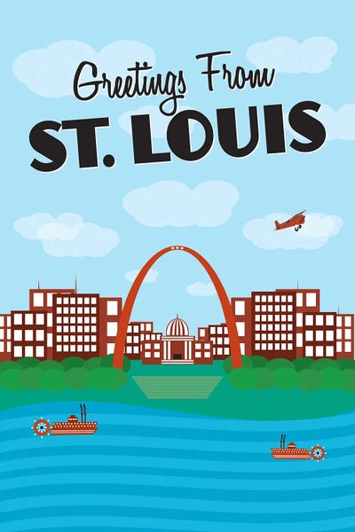 Missouri: Greetings From St. Louis by Benton Park Prints