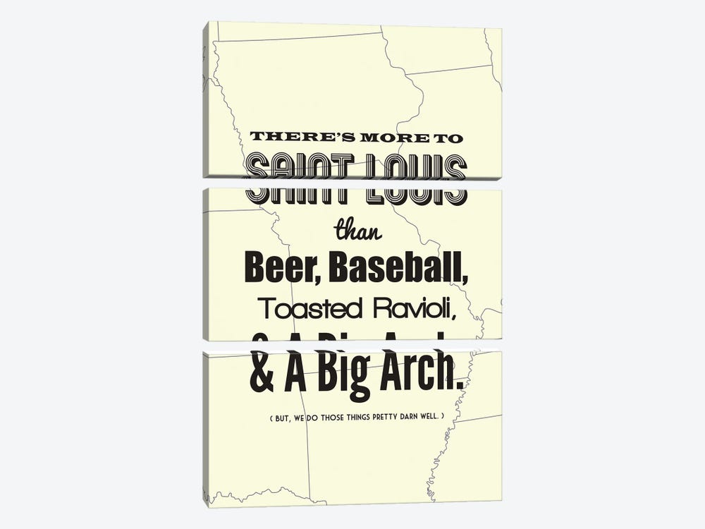 There's More To St. Louis - Light by Benton Park Prints 3-piece Canvas Art