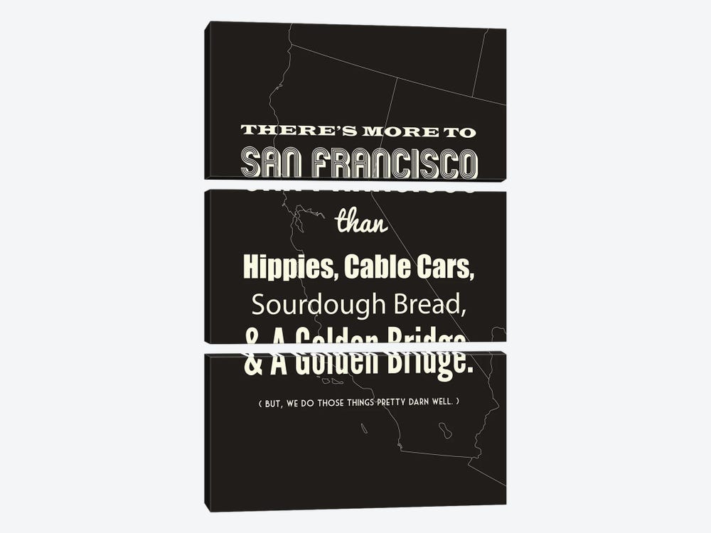 There's More To San Francisco - Dark by Benton Park Prints 3-piece Canvas Art