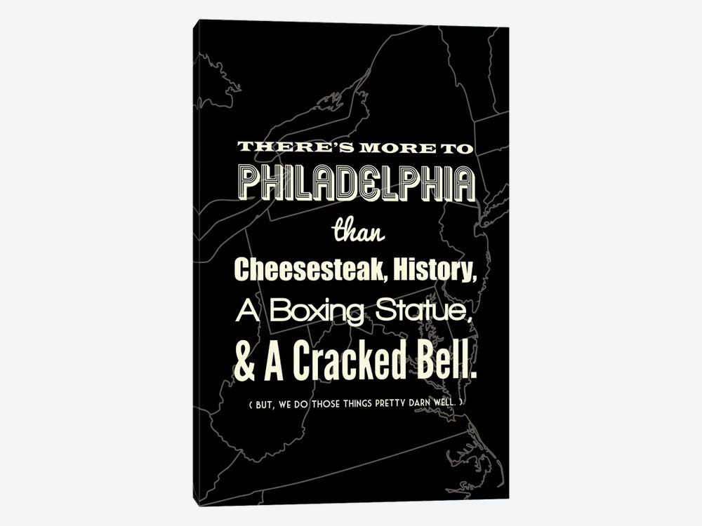 There's More To Philadelphia - Dark by Benton Park Prints 1-piece Canvas Wall Art