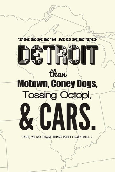 There's More To Detroit - Light by Benton Park Prints art print
