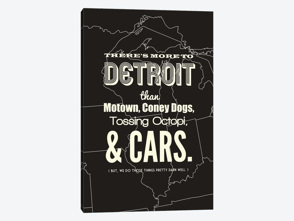 There's More To Detroit - Dark by Benton Park Prints 1-piece Canvas Art