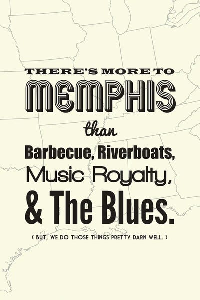 There's More To Memphis - Light by Benton Park Prints canvas print