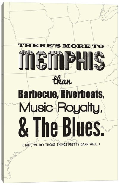 There's More To Memphis - Light Canvas Art Print - Tennessee Art