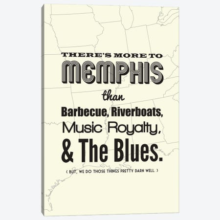 There's More To Memphis - Light Canvas Print #BPP196} by Benton Park Prints Canvas Art