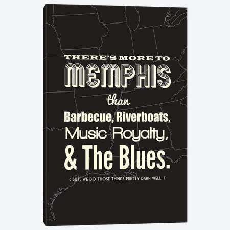 There's More To Memphis - Dark Canvas Print #BPP197} by Benton Park Prints Canvas Artwork