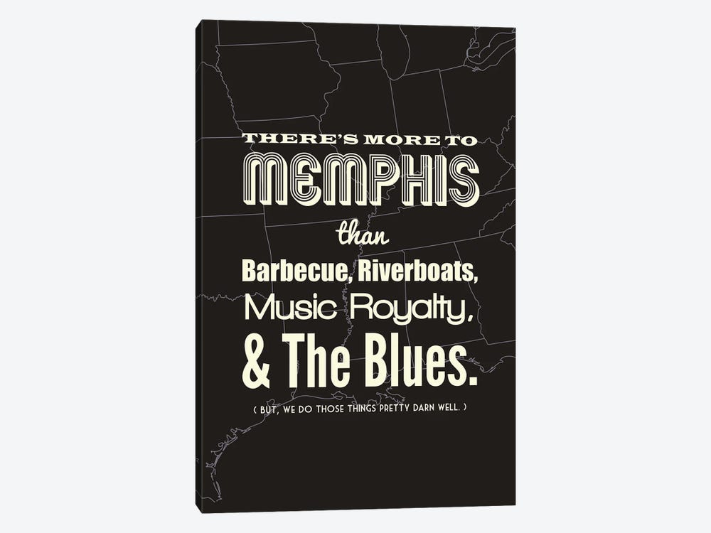 There's More To Memphis - Dark by Benton Park Prints 1-piece Canvas Wall Art