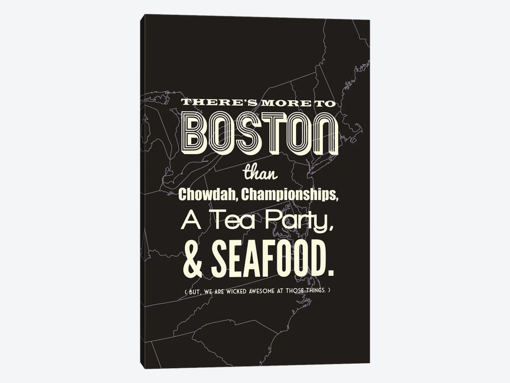 More to Boston - Dark by Benton Park Prints 1-piece Canvas Print