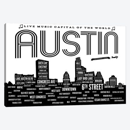 Austin Neighborhoods Canvas Print #BPP209} by Benton Park Prints Art Print