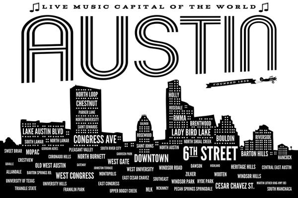 Benton Park Prints: Austin Neighborhoods by Benton Park Prints