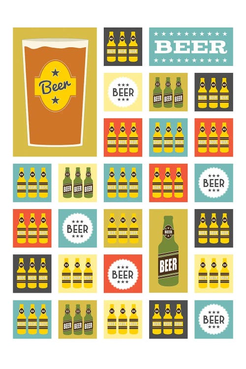 Beer Squares by Benton Park Prints wall art