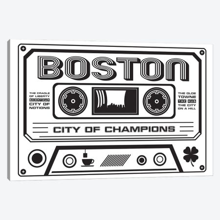 Boston Cassette - Light Background Canvas Print #BPP219} by Benton Park Prints Canvas Artwork