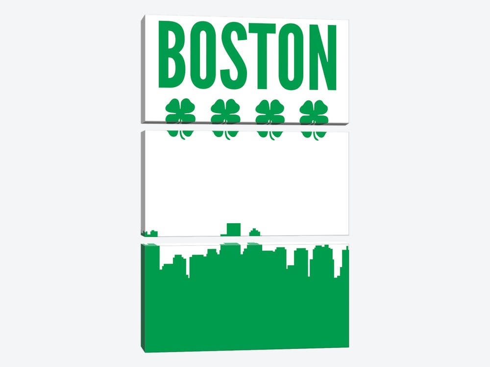 Boston Clover Skyline by Benton Park Prints 3-piece Canvas Art