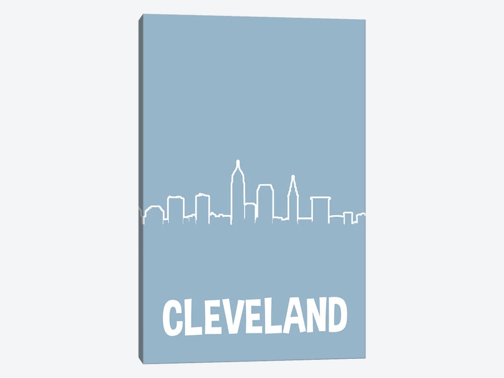 Cleveland Line Skyline by Benton Park Prints 1-piece Canvas Print
