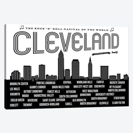 Cleveland Neighborhoods Canvas Print #BPP228} by Benton Park Prints Art Print
