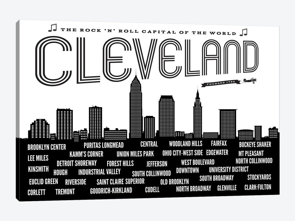 Cleveland Neighborhoods by Benton Park Prints 1-piece Canvas Wall Art
