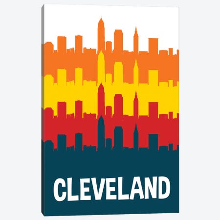 Cleveland Skylines Canvas Print #BPP229} by Benton Park Prints Canvas Print