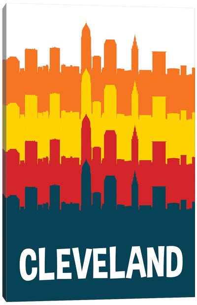 Cleveland Skylines Canvas Art Print - Cleveland Art