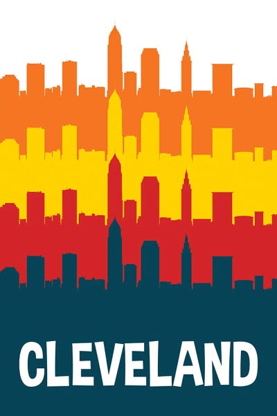 Cleveland: Cleveland Skylines by Benton Park Prints