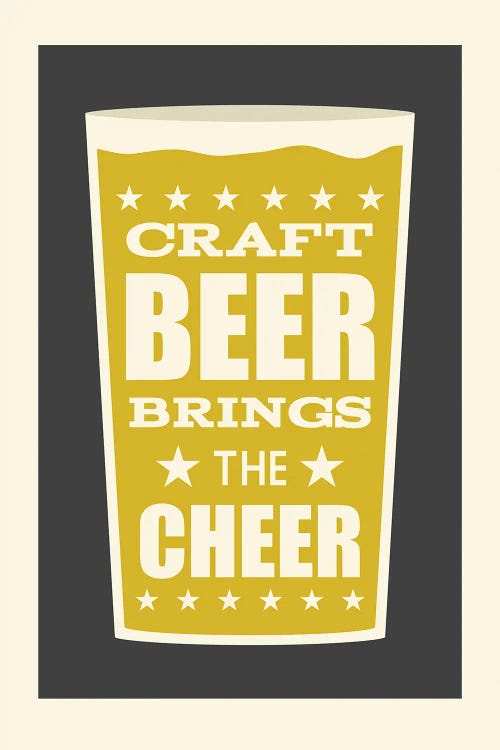Craft Beer Brings The Cheer by Benton Park Prints wall art