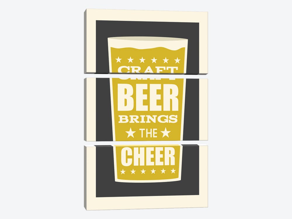 Craft Beer Brings The Cheer by Benton Park Prints 3-piece Canvas Artwork