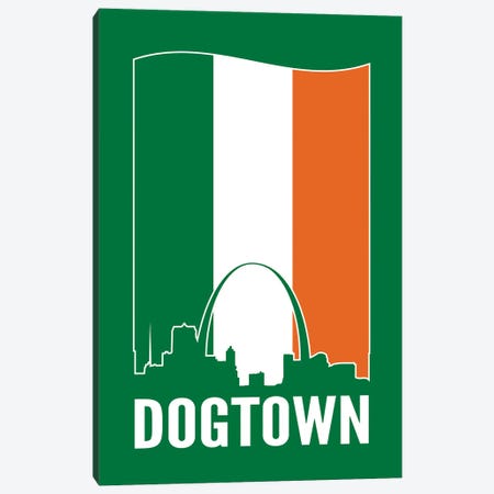 Dogtown St. Louis - Irish Flag Canvas Print #BPP238} by Benton Park Prints Canvas Wall Art