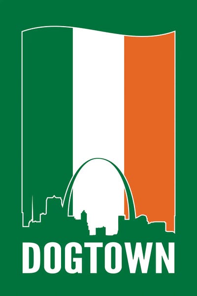 Missouri: Dogtown St. Louis - Irish Flag by Benton Park Prints