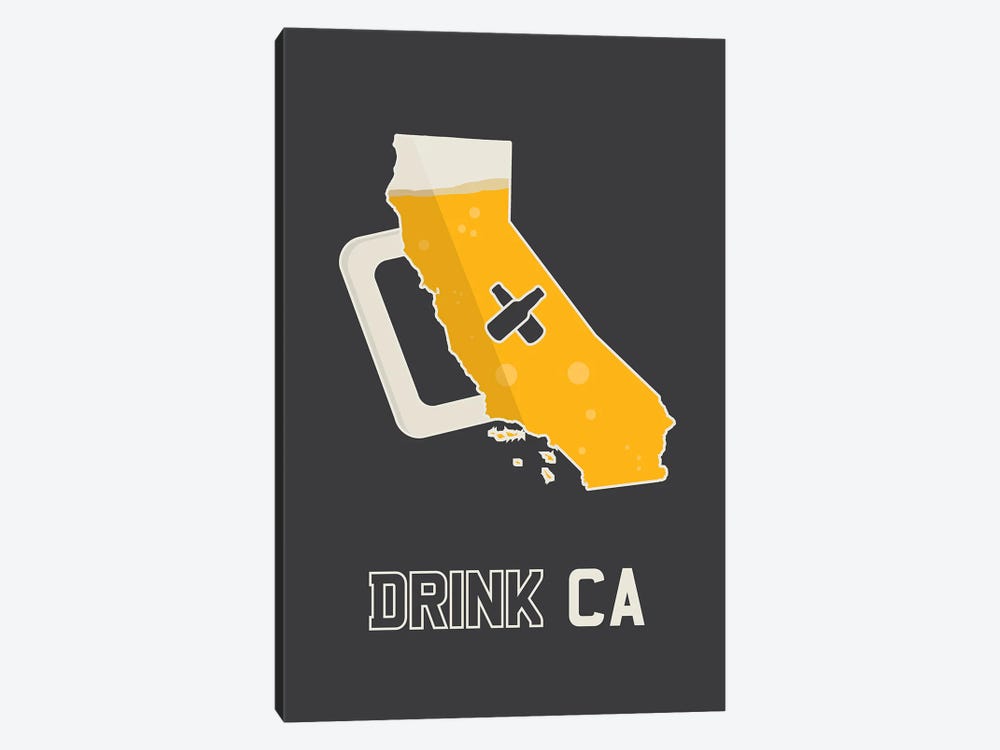 Drink CA - California Beer Print by Benton Park Prints 1-piece Canvas Artwork
