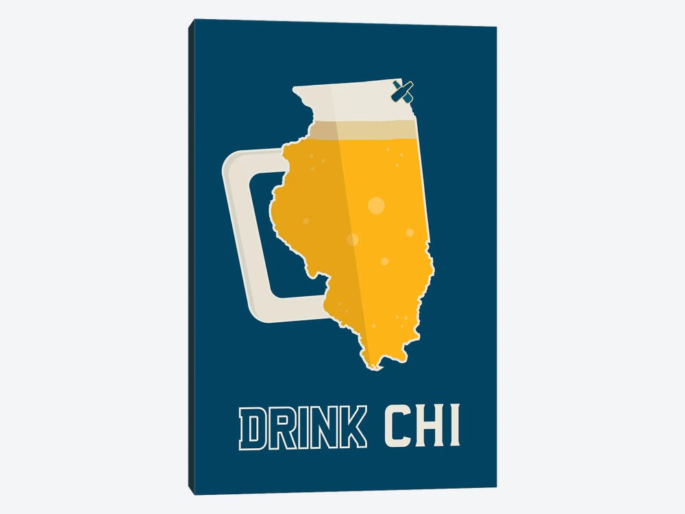Drink CHI - Chicago Beer Print by Benton Park Prints 1-piece Canvas Art Print