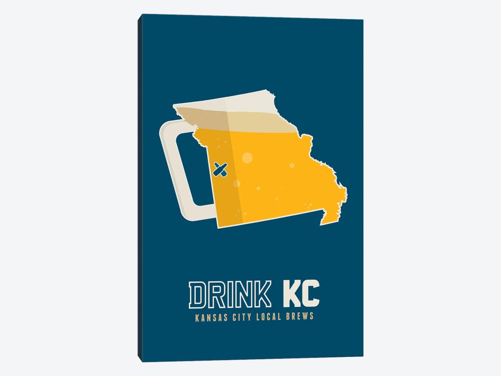 Drink KC - Kansas City Beer Print by Benton Park Prints 1-piece Canvas Artwork