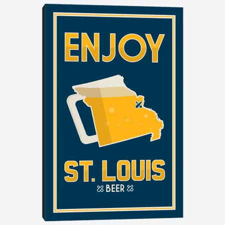 Enjoy St. Louis Beer Canvas Print #BPP244} by Benton Park Prints Canvas Wall Art