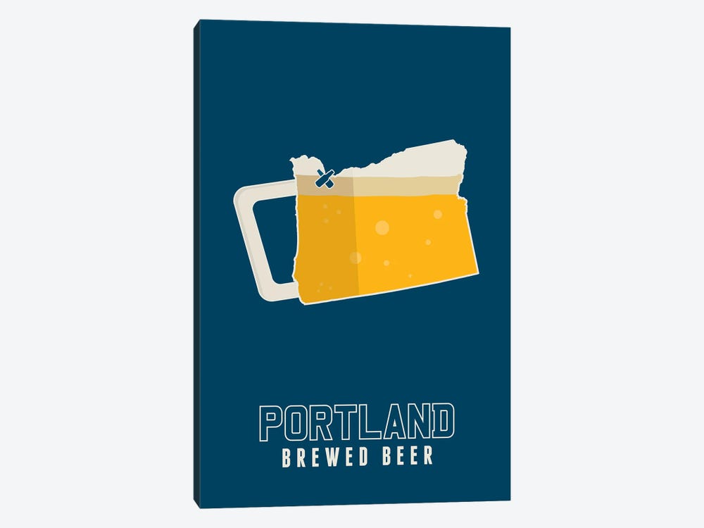 Portland Brewed Beer by Benton Park Prints 1-piece Canvas Print