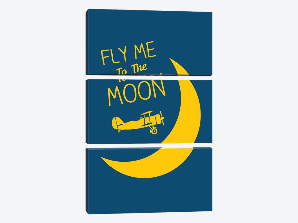 Fly Me To The Moon by Benton Park Prints 3-piece Canvas Print