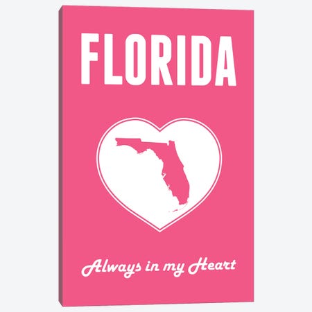 Florida - Always in my Heart Canvas Print #BPP250} by Benton Park Prints Canvas Art