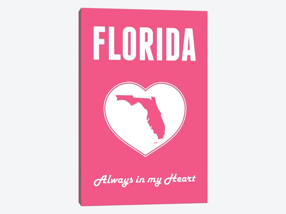 Florida - Always in my Heart by Benton Park Prints 1-piece Canvas Print