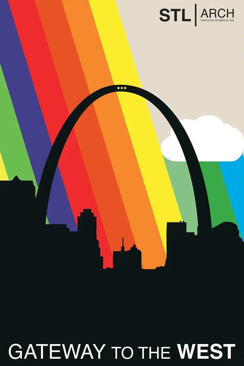 Gateway To The West - St. Louis by Benton Park Prints wall art
