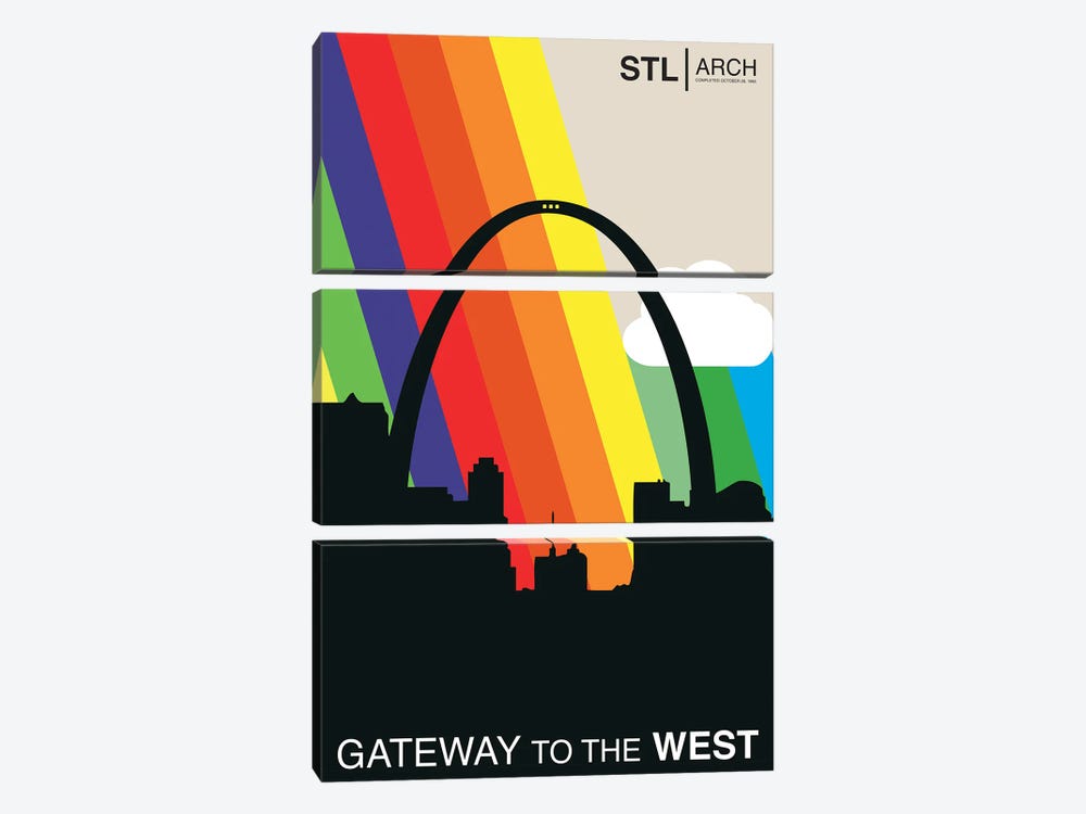 Gateway To The West - St. Louis by Benton Park Prints 3-piece Canvas Art