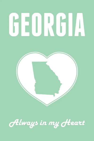 Georgia: Georgia - Always in my Heart by Benton Park Prints