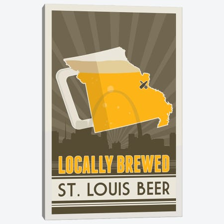 Locally Brewed Beer - St. Louis Canvas Print #BPP257} by Benton Park Prints Canvas Print