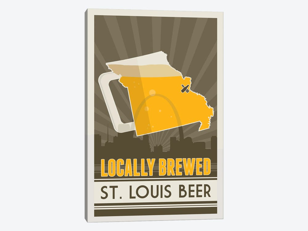 Locally Brewed Beer - St. Louis by Benton Park Prints 1-piece Canvas Wall Art