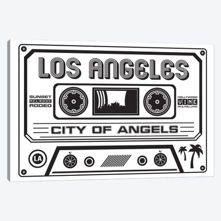 Los Angeles Cassette - Light Background Canvas Print #BPP260} by Benton Park Prints Art Print