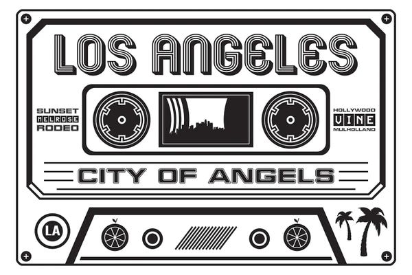 Benton Park Prints: Los Angeles Cassette - Light Background by Benton Park Prints