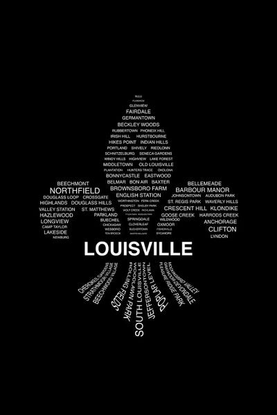 Louisville - Fleur-De-Lis Neighborhoods by Benton Park Prints canvas print